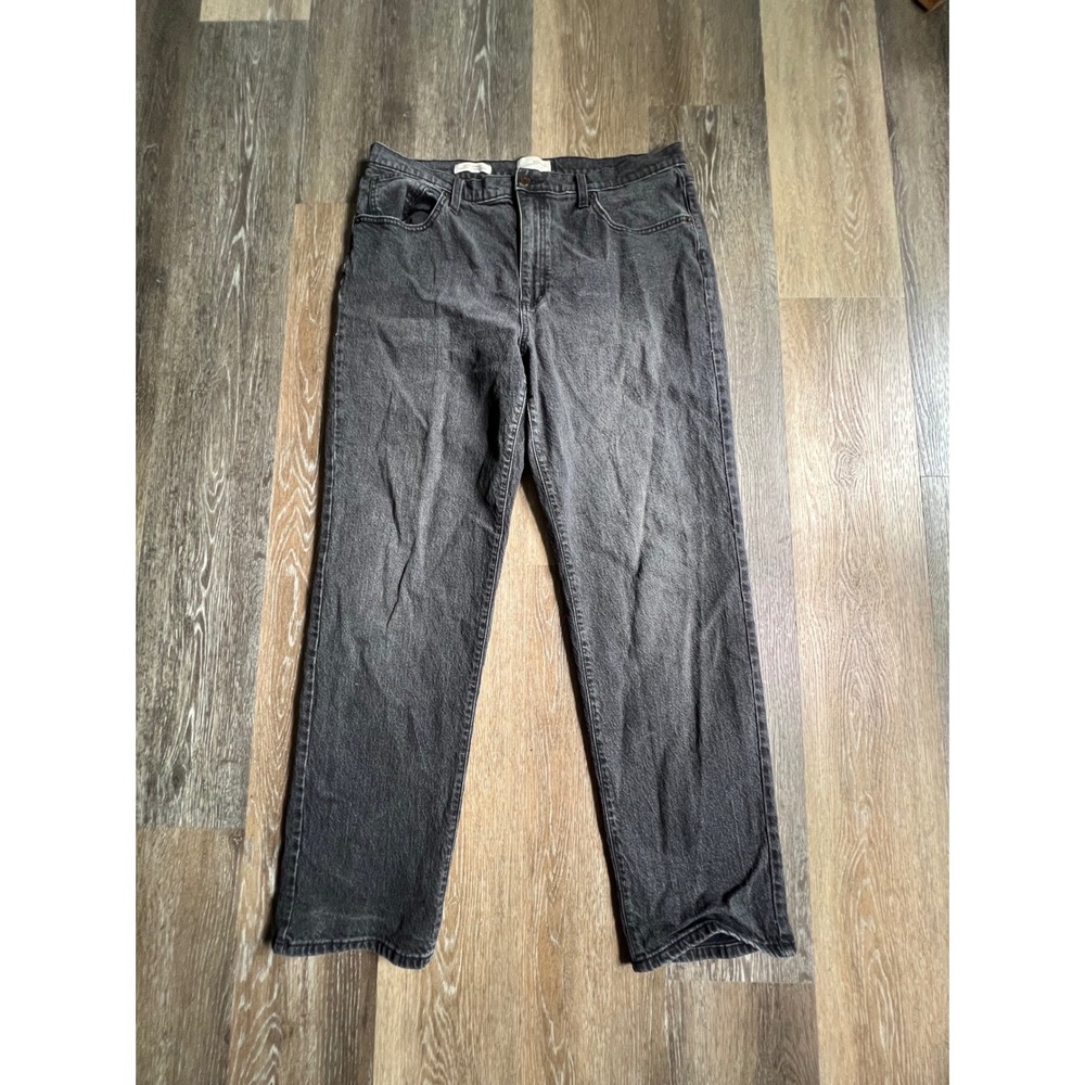 Universal Thread Jeans Women‎ 16R Black High Rise 90s Straight Leg Denim Pants
